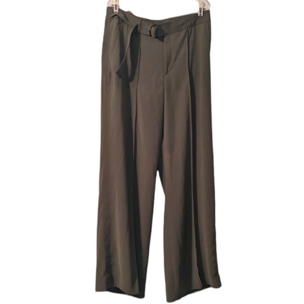 NWT Banana Republic High Rise Belted Wide Leg Trouser Pants 14 Long - Picture 2 of 13
